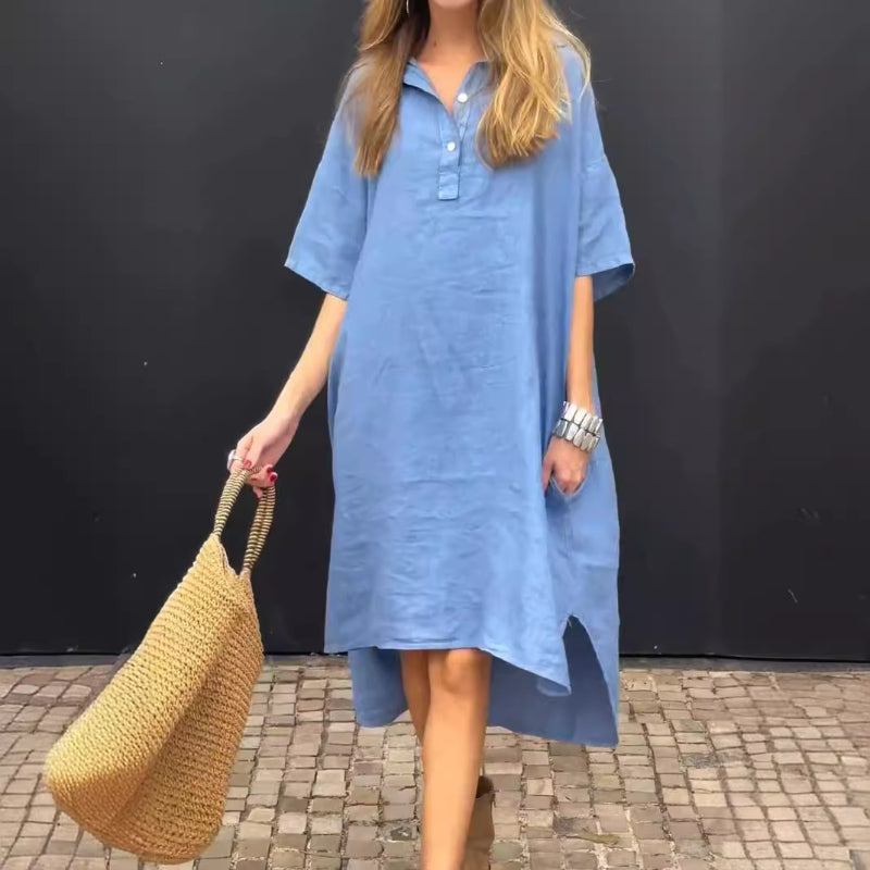🌺Oversized midi-jurk met zakje