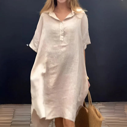 🌺Oversized midi-jurk met zakje