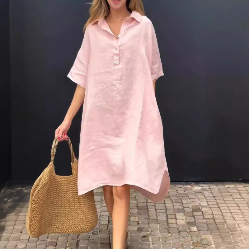 🌺Oversized midi-jurk met zakje