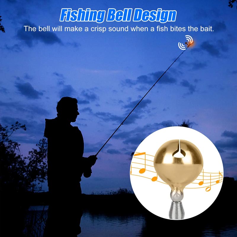 Fiskestang LED -lys med sommerklokke