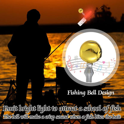 Fiskestang LED -lys med sommerklokke