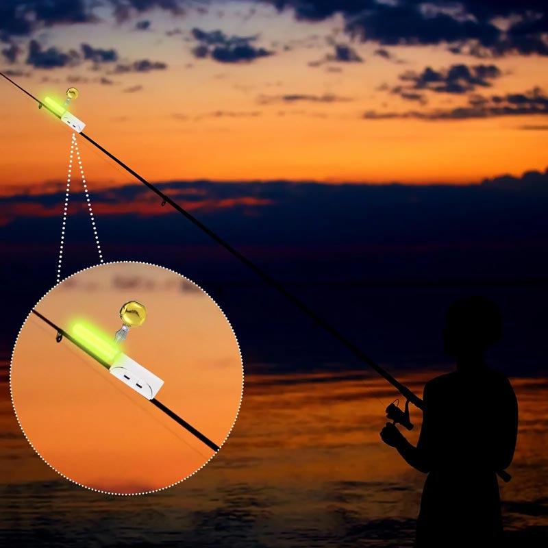 Fiskestang LED -lys med sommerklokke