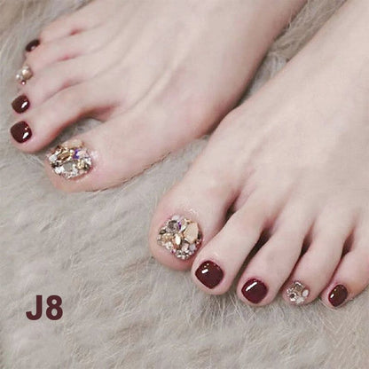 Delicate Kit di unghie false glitter