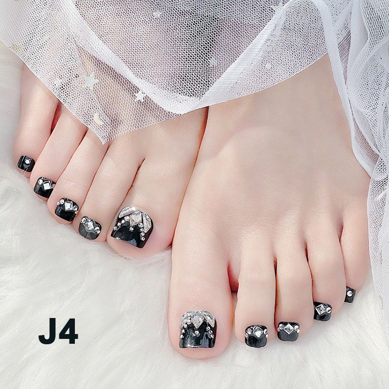 Delicate Kit di unghie false glitter