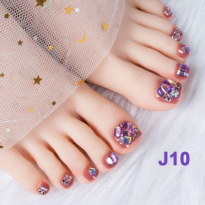 Delicate Kit di unghie false glitter
