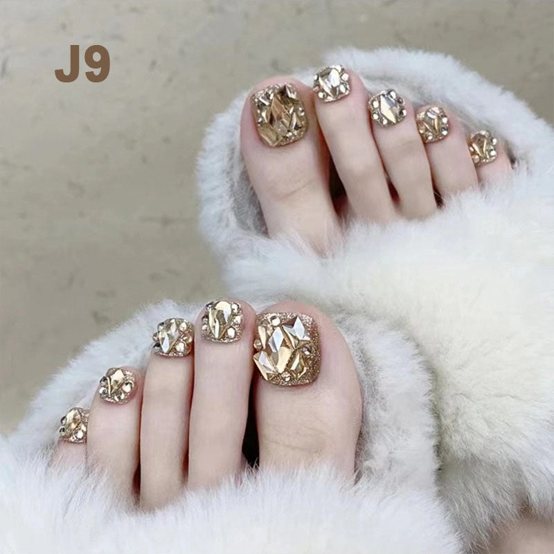 Delicate Kit di unghie false glitter