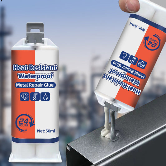 Heat-resistant, waterproof metal repair adhesive