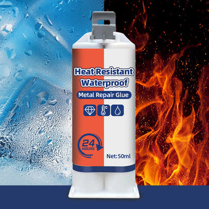 Adesivo per la riparazione in metallo resistente al calore e impermeabile