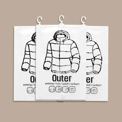 Hängender Vakuum-Kompressionsbeutel – platzsparend & staubdicht für Kleidung 👕🧥✨