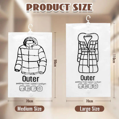 Hängender Vakuum-Kompressionsbeutel – platzsparend & staubdicht für Kleidung 👕🧥✨