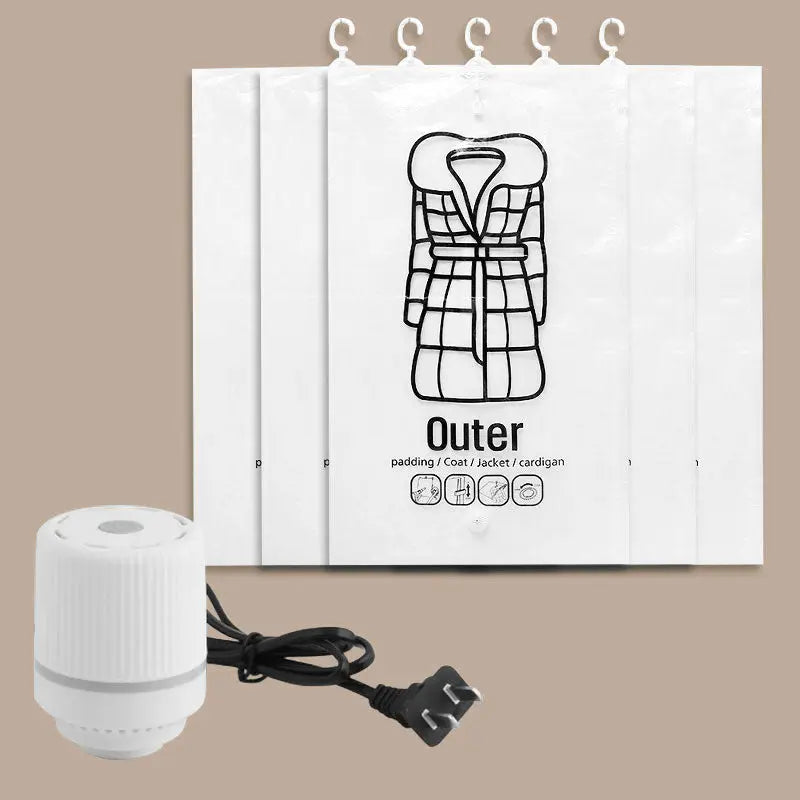 Hängender Vakuum-Kompressionsbeutel – platzsparend & staubdicht für Kleidung 👕🧥✨