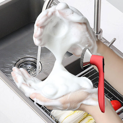 Scrubber di pulizia in acciaio inossidabile con un gambo lungo