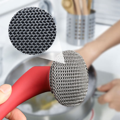Scrubber di pulizia in acciaio inossidabile con un gambo lungo