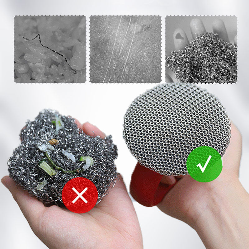 Scrubber di pulizia in acciaio inossidabile con un gambo lungo