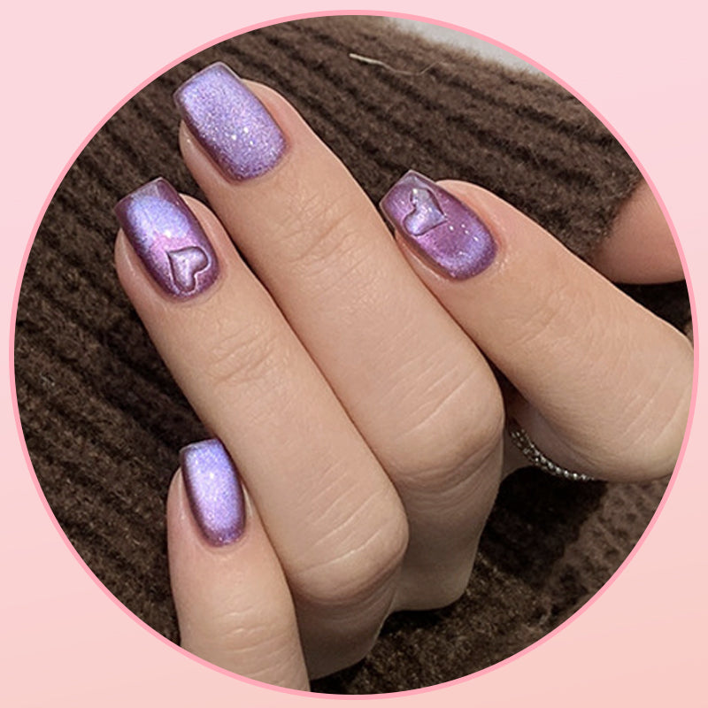 Juego de esmalte de uñas de gel de gato de gato simple