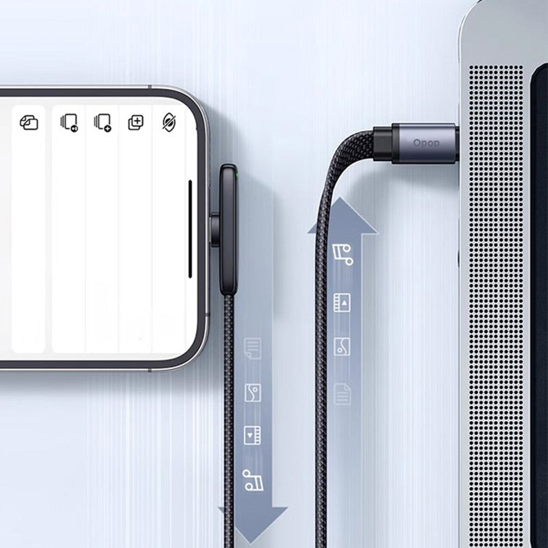Cavo di ricarica rapida curva e intrecciata per i telefoni cellulari