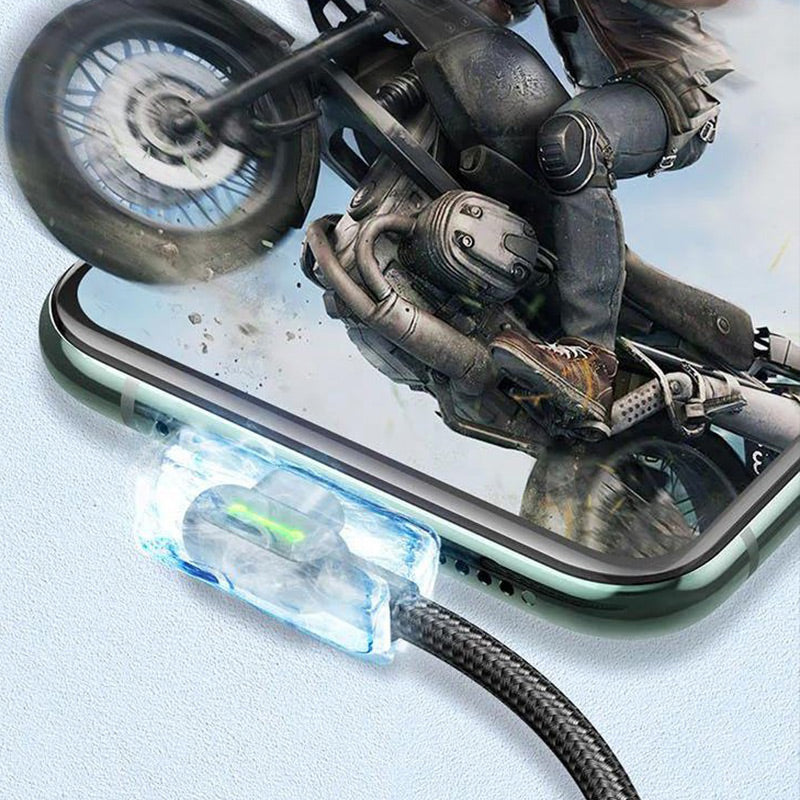 Cavo di ricarica rapida curva e intrecciata per i telefoni cellulari
