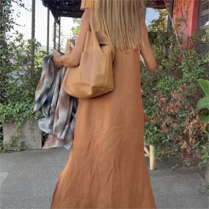Robe de couchers à coude à une seule couleur, lâche et respirante