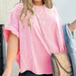 50%Rabatte✨Super bequem✨ T-Shirt mit Dreiviertelärmeln, verziert mit Nieten