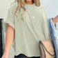 50%Rabatte✨Super bequem✨ T-Shirt mit Dreiviertelärmeln, verziert mit Nieten