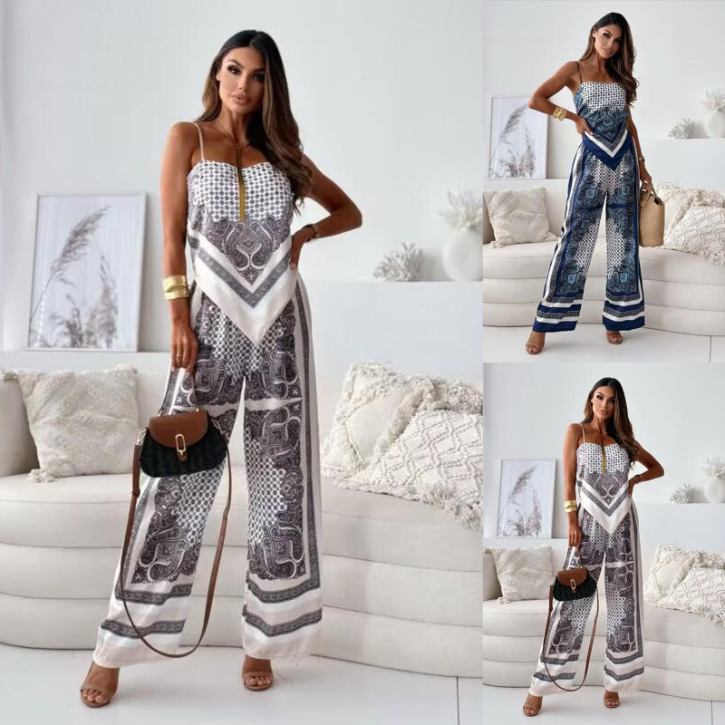 💥Sconti del 65%✨Completo da donna in due pezzi, top corto con bandana e pantaloni