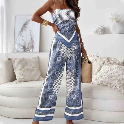 💥Sconti del 65%✨Completo da donna in due pezzi, top corto con bandana e pantaloni