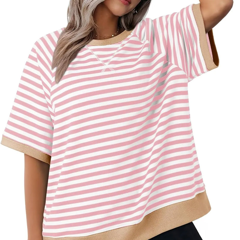 Gestreepte t-shirts van oversized voor vrouwen
