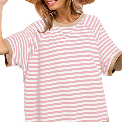 Gestreepte t-shirts van oversized voor vrouwen