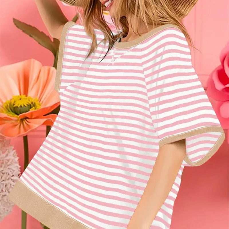 Gestreepte t-shirts van oversized voor vrouwen