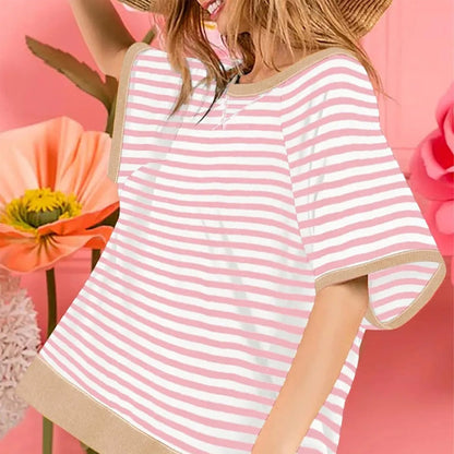 Gestreepte t-shirts van oversized voor vrouwen