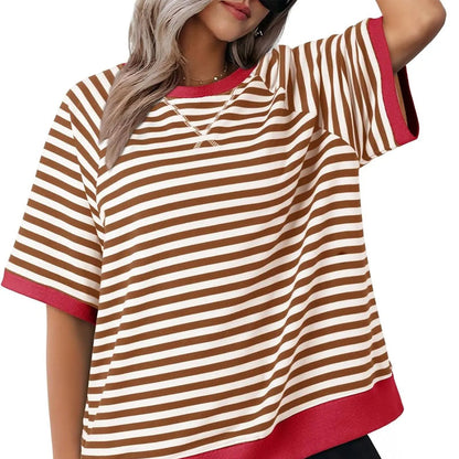 Gestreepte t-shirts van oversized voor vrouwen