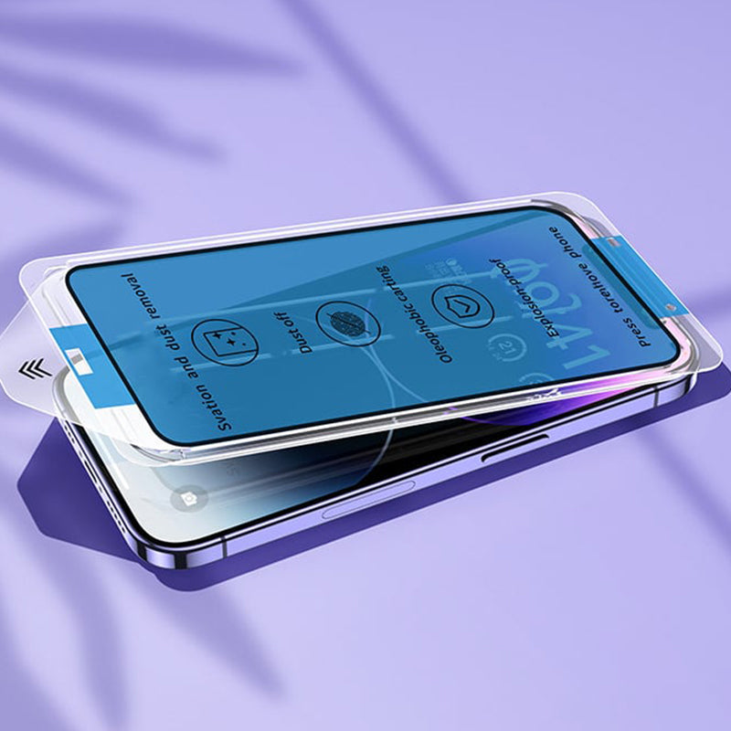 🔥 Acquista 2 e ricevi 1 gratis🔥Installazione di pellicola in vetro temperato anti-spia per la rimozione della polvere