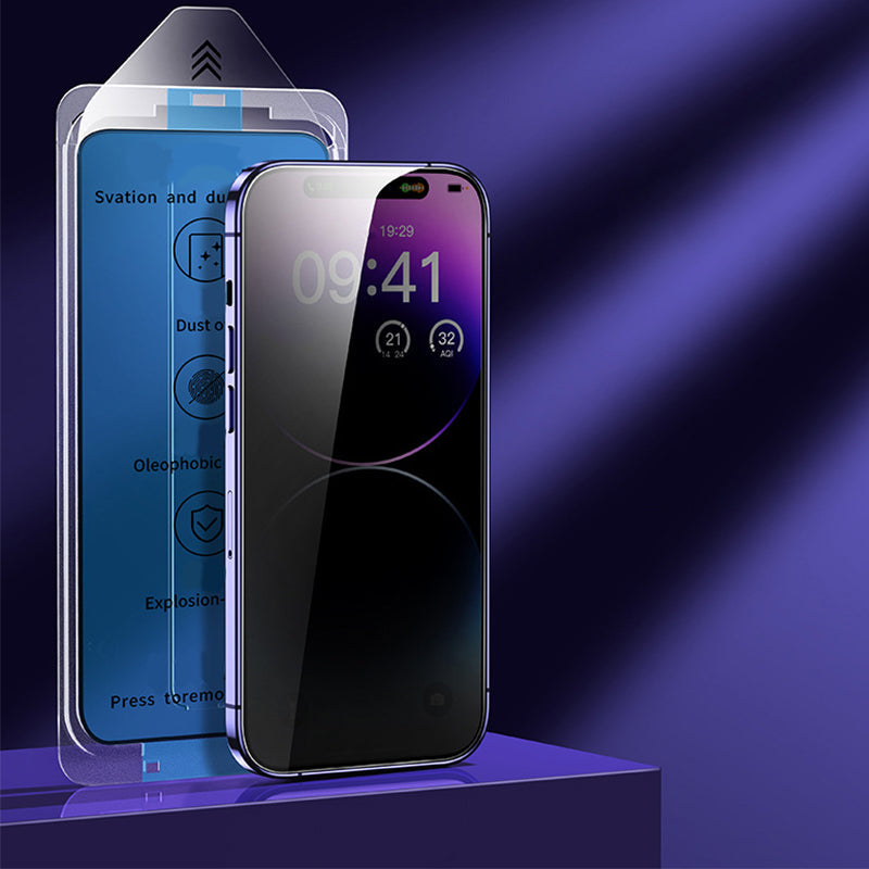 🔥 Acquista 2 e ricevi 1 gratis🔥Installazione di pellicola in vetro temperato anti-spia per la rimozione della polvere