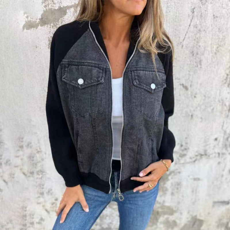 🔥Ny mote kvinner kreativ denim skjøtejakke