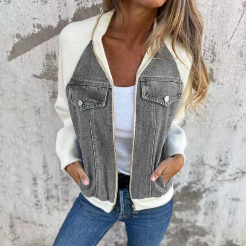 🔥Ny mote kvinner kreativ denim skjøtejakke