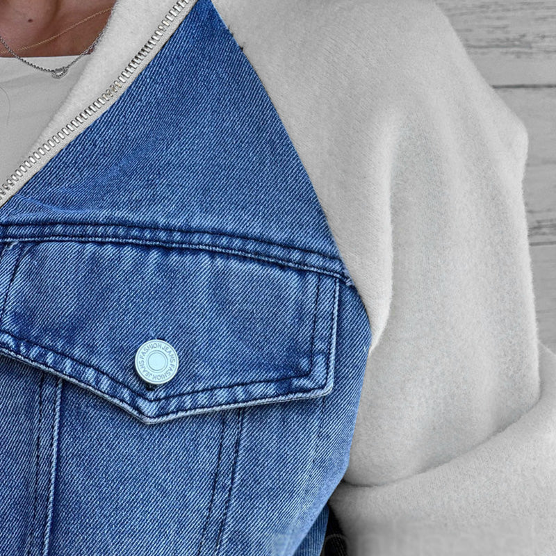 🔥Ny mote kvinner kreativ denim skjøtejakke