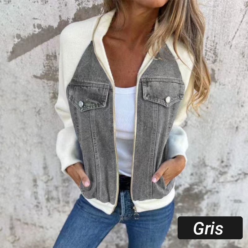 🔥Ny mote kvinner kreativ denim skjøtejakke
