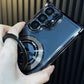 Transparent Anti-Falen Handy Shell mat rotativen Stand fir Galaxis Serie