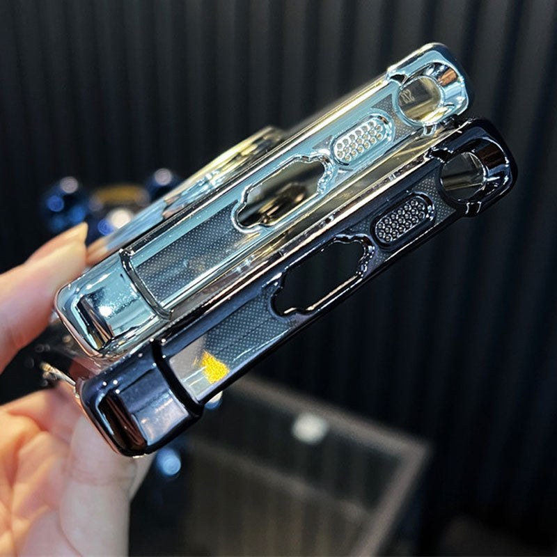 Transparent anti-falling mobile phone shell with rotatable stand for Galaxy series