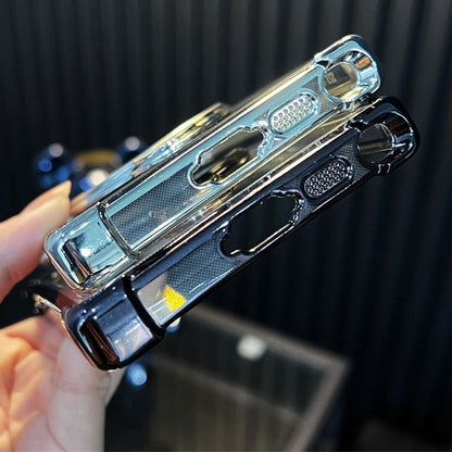 Transparent anti-falling mobile phone shell with rotatable stand for Galaxy series