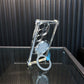 Transparent Anti-Falen Handy Shell mat rotativen Stand fir Galaxis Serie