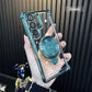 Transparent Anti-Falen Handy Shell mat rotativen Stand fir Galaxis Serie