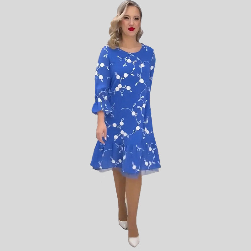 🌸Sconto del 66% a tempo limitato 💕Abito estivo da donna con stampa floreale e orlo a balze