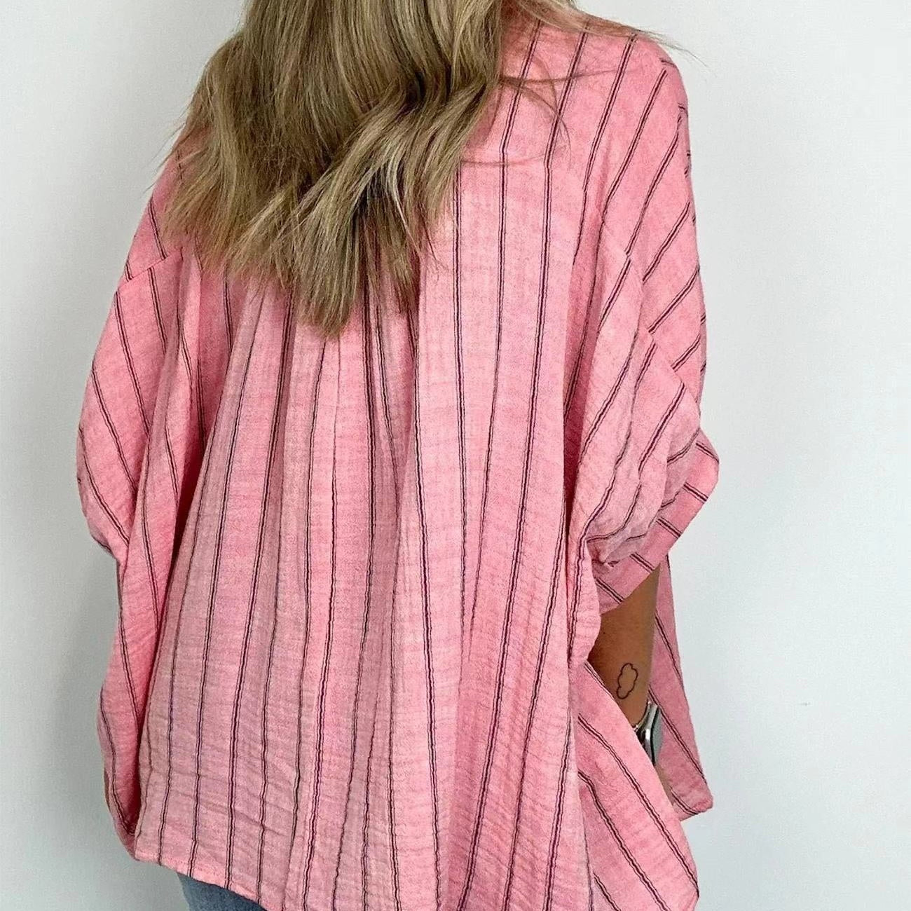 💥Sconto del 66% a tempo limitato 💕Camicia casual a righe da donna