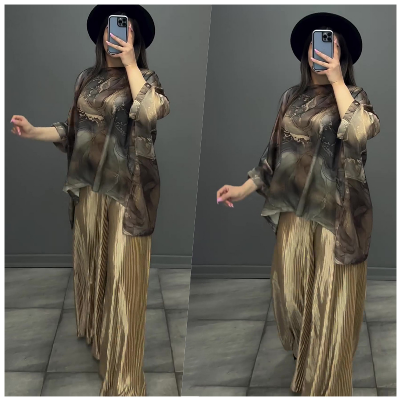 43% de descuento 💥Conjunto holgado, fluido y moderno de 2 piezas para mujer.