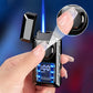 Multifunctional double flame lighter with colored lights