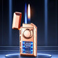 Multifunctional double flame lighter with colored lights