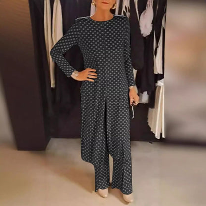 sconto del 40%🔥Set 2 pezzi composto da top e pantaloni con pois