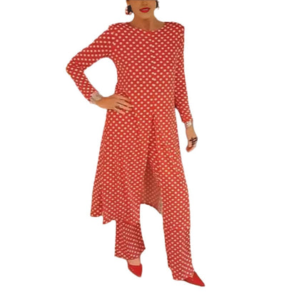 sconto del 40%🔥Set 2 pezzi composto da top e pantaloni con pois