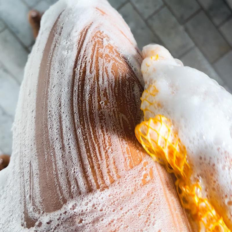 🚿Perfekt badehåndkle 🛁 Effektiv avfettende nettingbadebørste